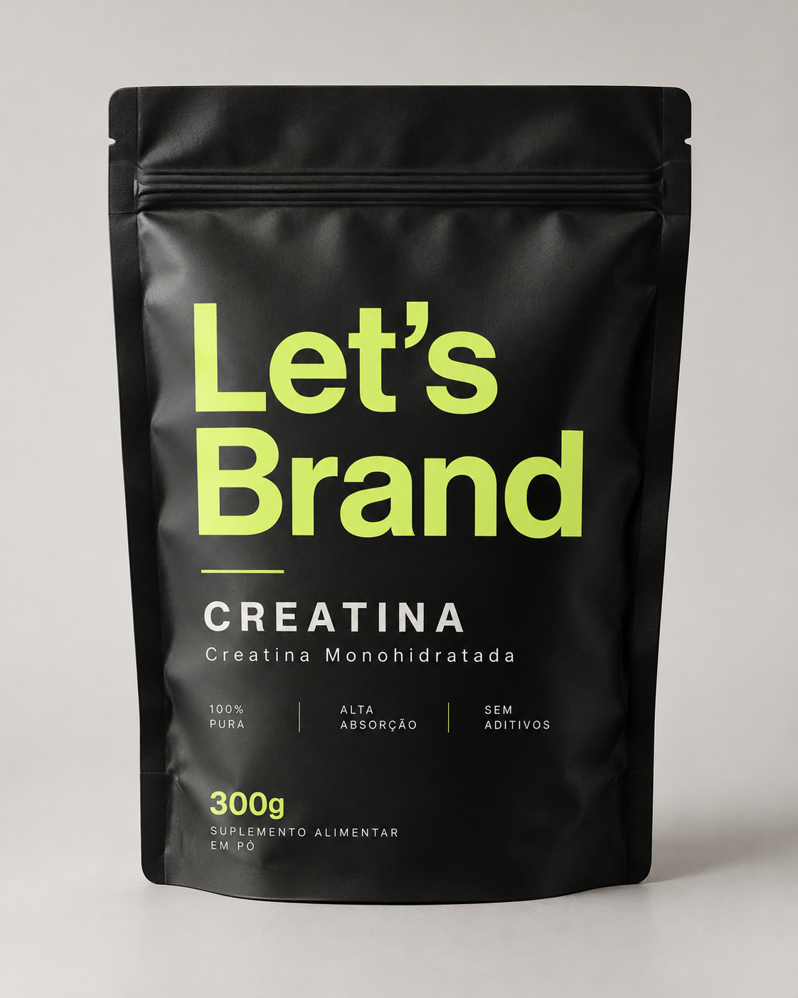 Sachê preto de creatina Let's Brand